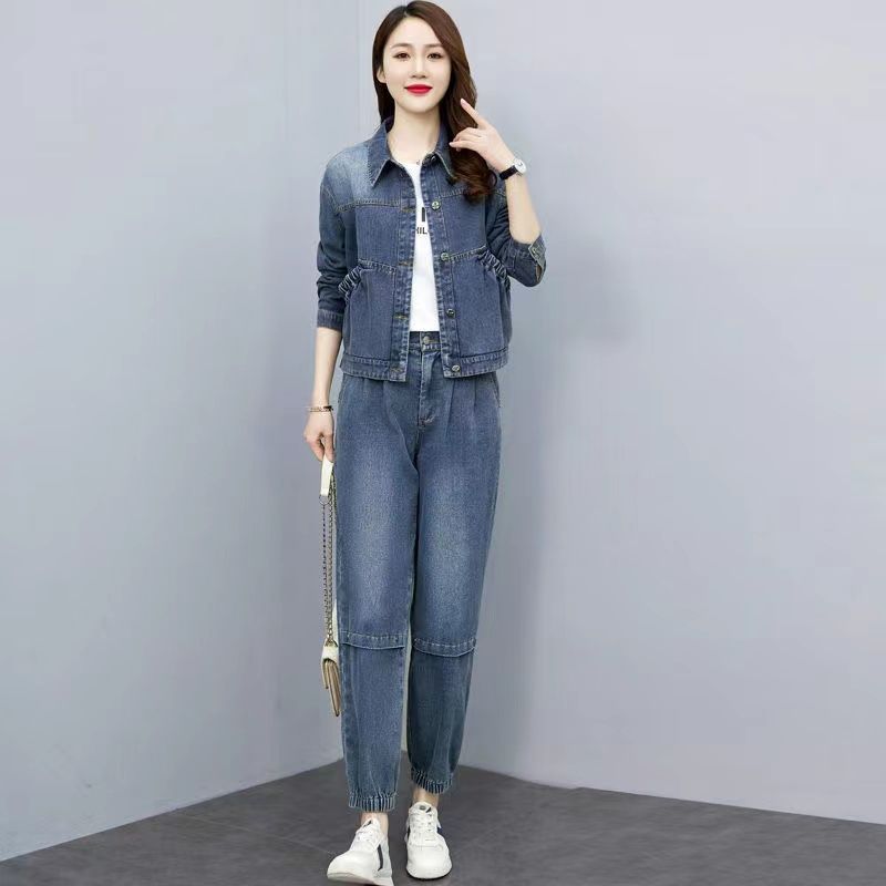 Women Denim Suits 2024 New Spr - Pocket Square Set ulasan dan harga