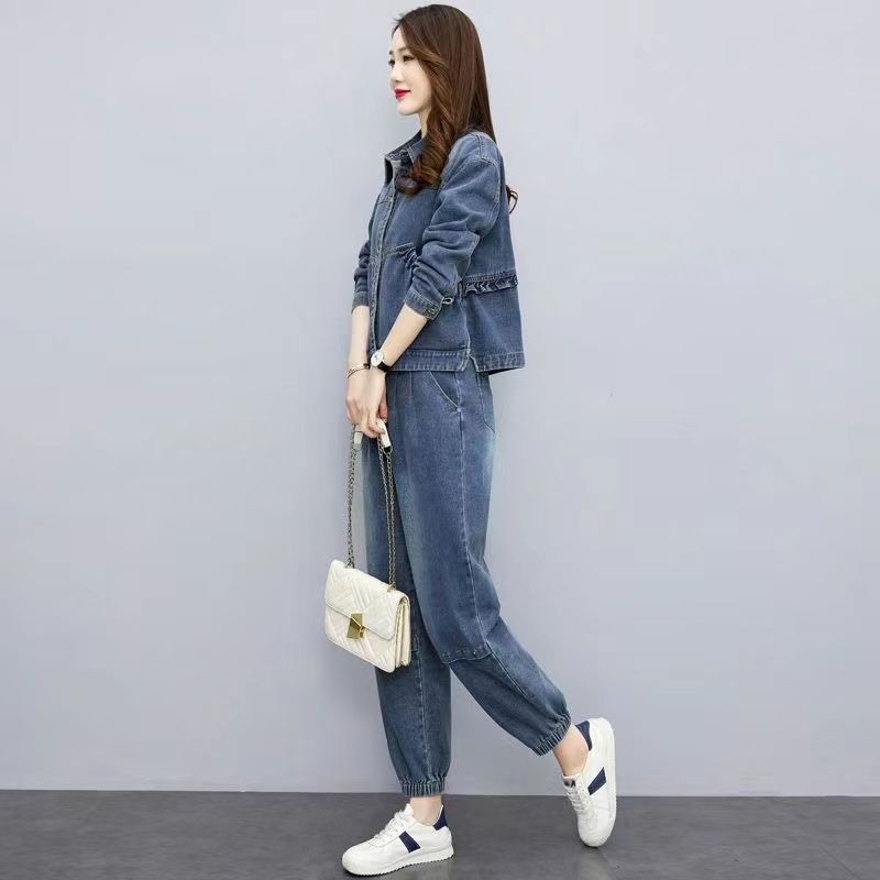 Women Denim Suits 2024 New Spr - Pocket Square Set ulasan dan harga