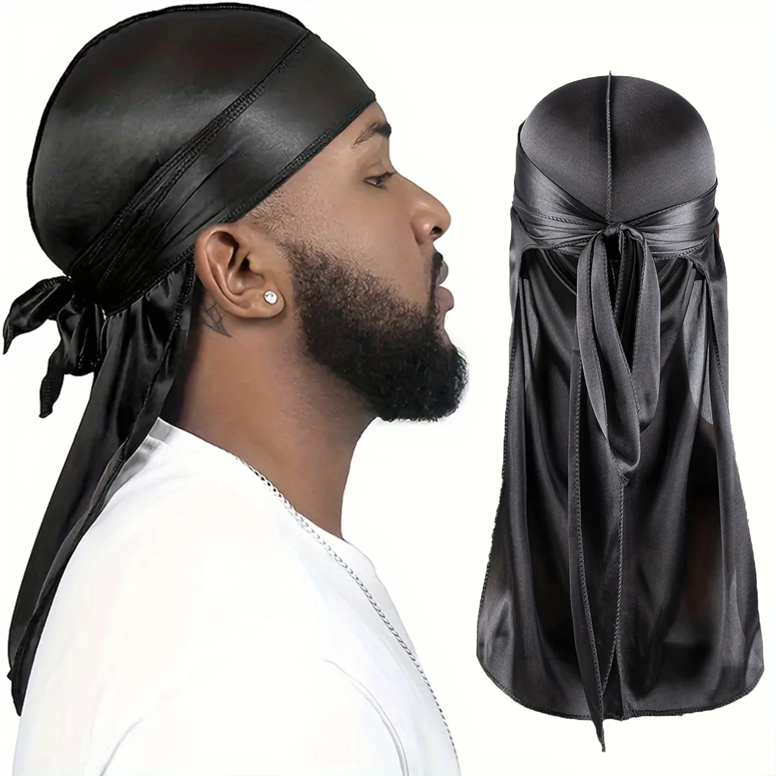 Men's Silk Durag Bonnet Bandan - Bandana Doo Rag ulasan dan harga