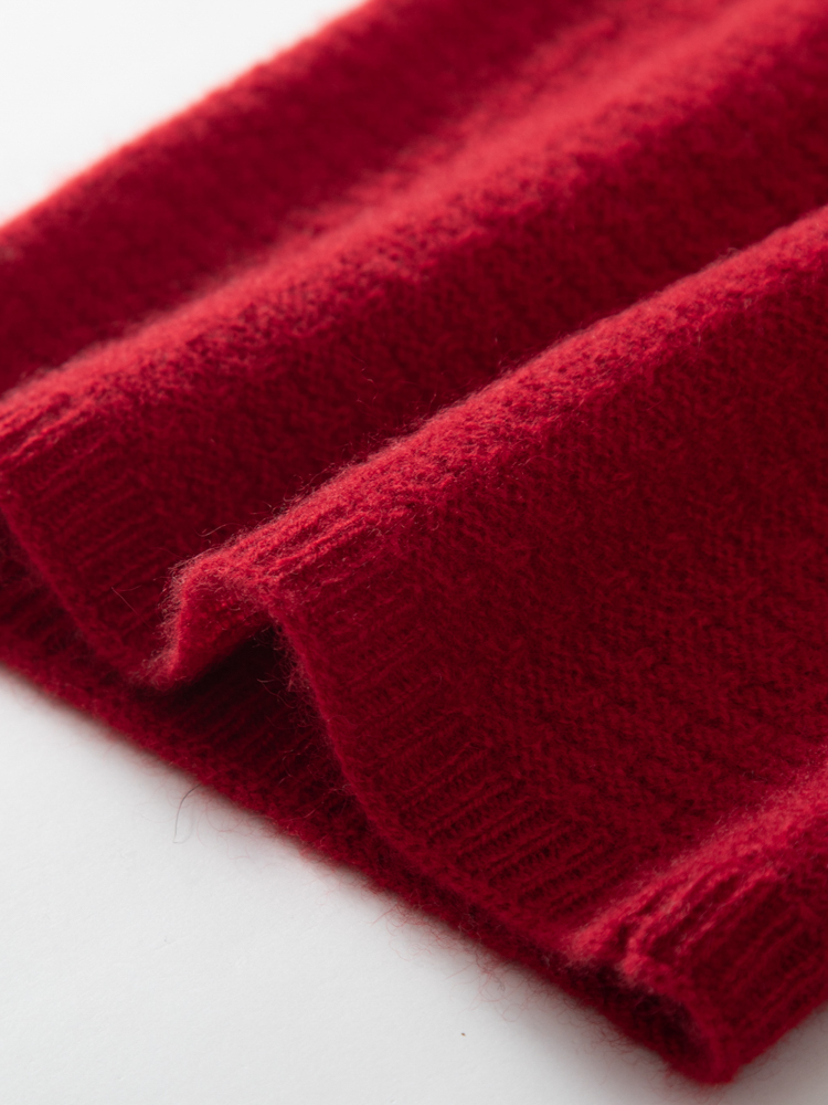 100% Pure Cashmere Waffle Knit - Infinity Scarf Knit ulasan dan harga