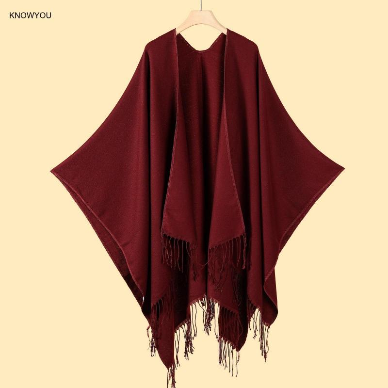 Solid Color Ponchos Men Women  - Muffler Men Wool ulasan dan harga