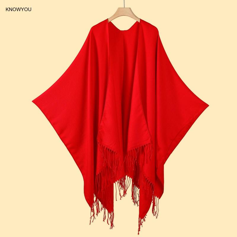 Solid Color Ponchos Men Women  - Muffler Men Wool ulasan dan harga