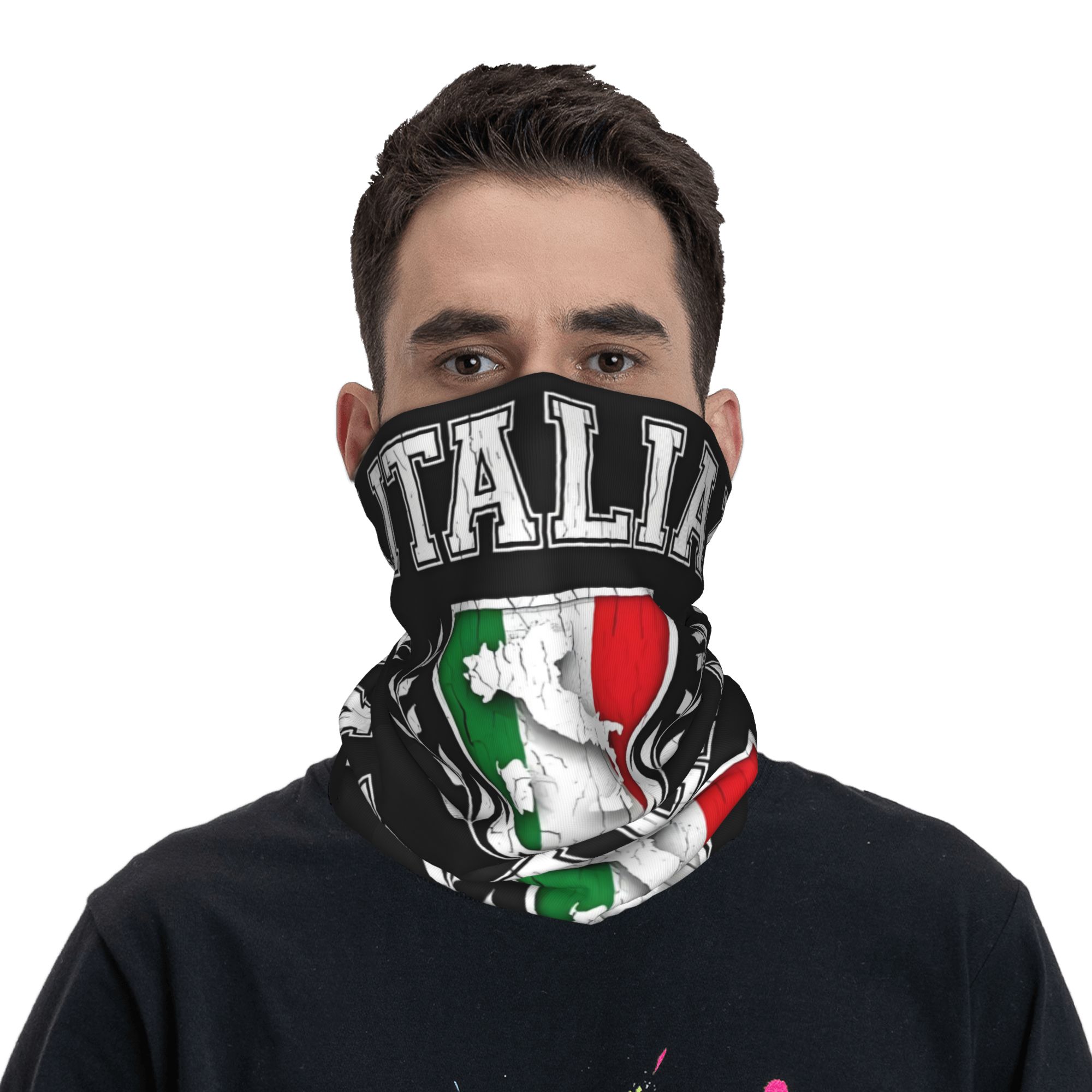 Custom Italy Flag Bandana Neck - Neck Warmer Tube ulasan dan harga