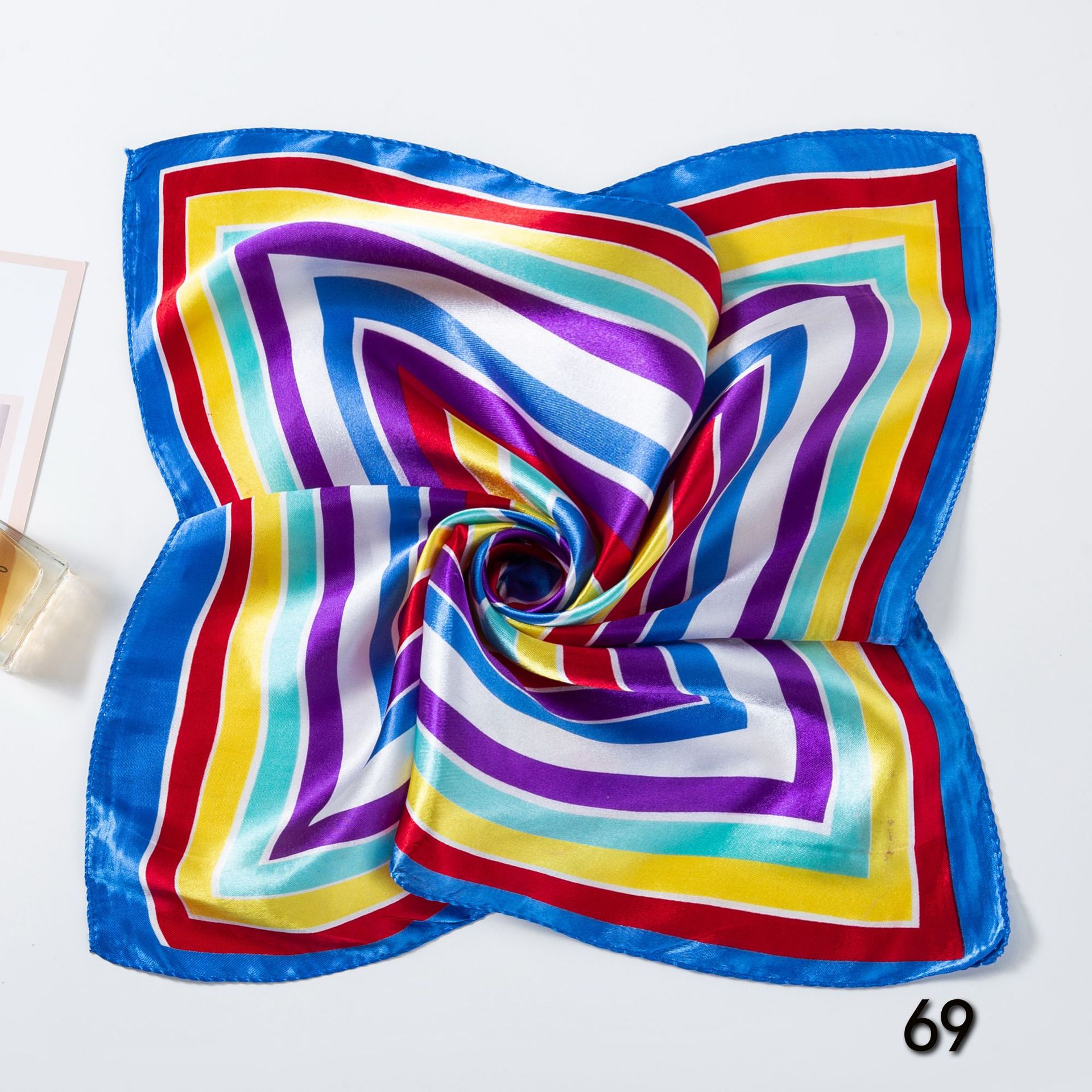 50*50cm Square Silk Scarves Sc - Ascot Neck Scarf ulasan dan harga