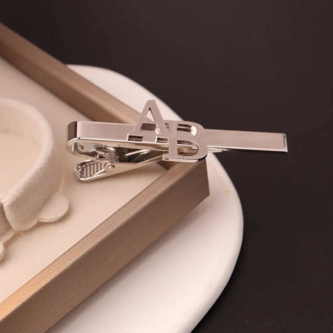 Custom Initial Tie Clip for Gr - Tie Clip Silver ulasan dan harga