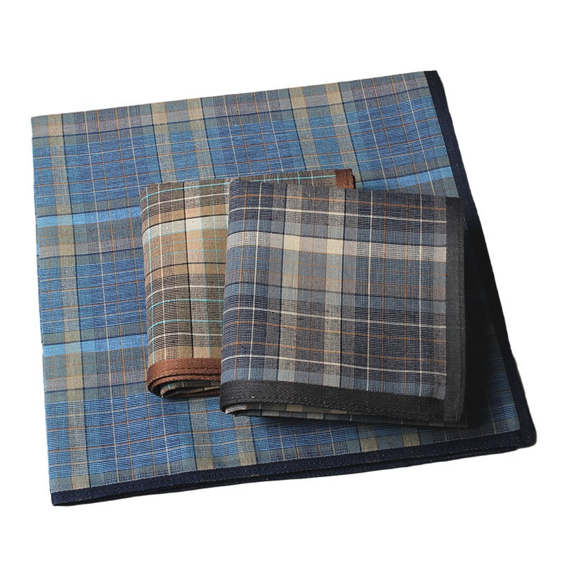 3Pcs 40x40cm 100% Cotton Retro - Handkerchief Cotton Men ulasan dan harga