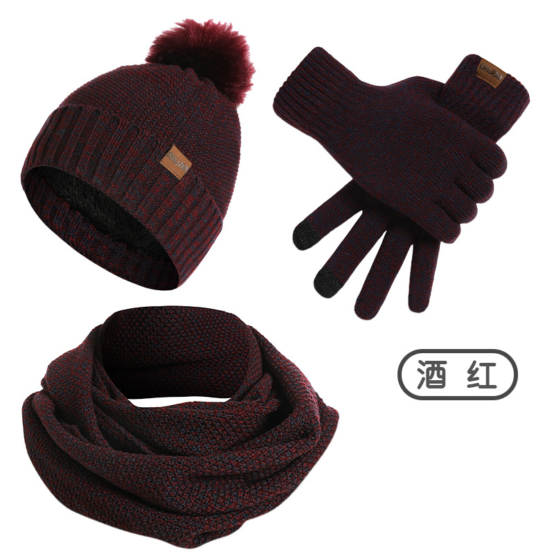 Women Winter 3Pcs Fleece Lined - Infinity Scarf Knit ulasan dan harga