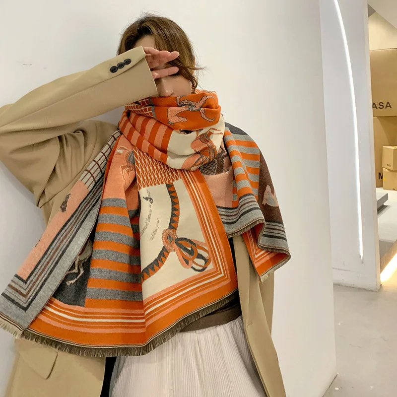 2024 New Luxury Winter Cashmer - Woven Scarf Blanket ulasan dan harga