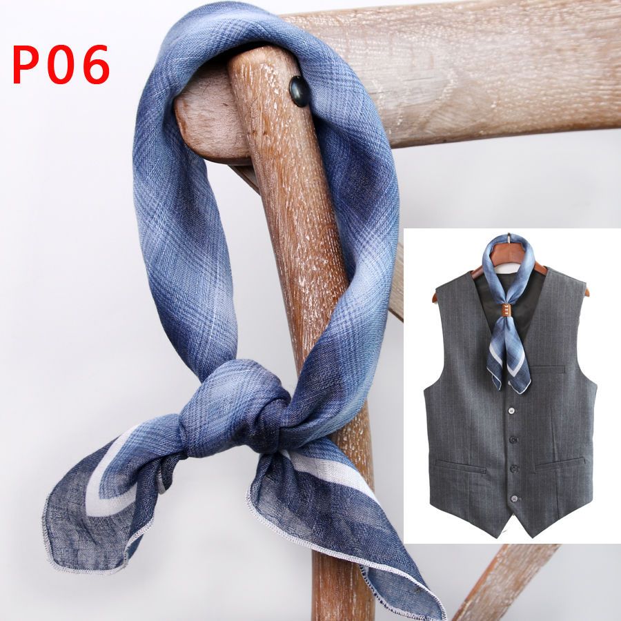 Men's Square Scarf with Button - Bandana Cotton ulasan dan harga