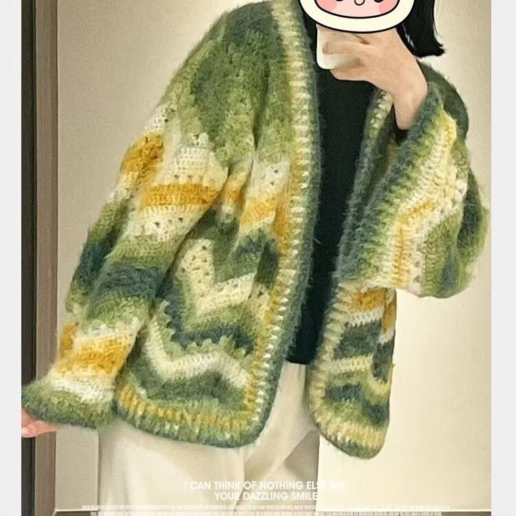 Gradient Wool Mohair Yarn Dyei - Woven Scarf Blanket ulasan dan harga