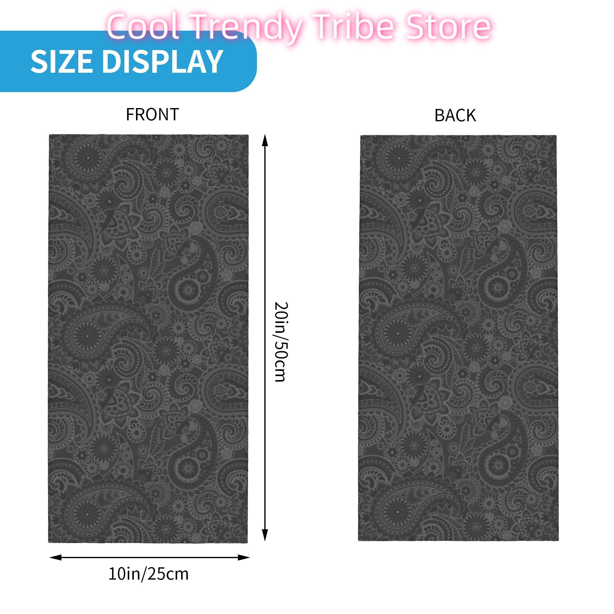 Custom Paisley Chicano Bandana - Neck Warmer Tube ulasan dan harga