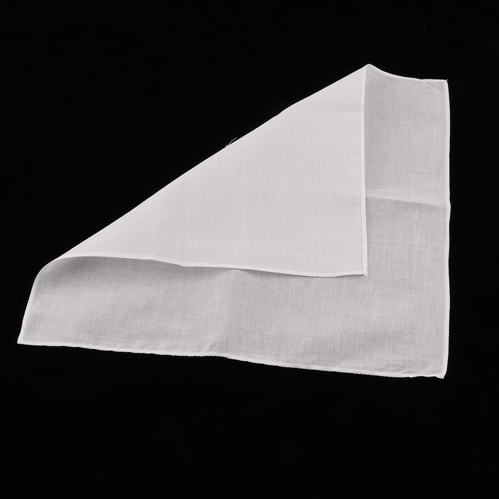 20/40pcs Plain Check Pocket Sq - Handkerchief Cotton Men ulasan dan harga