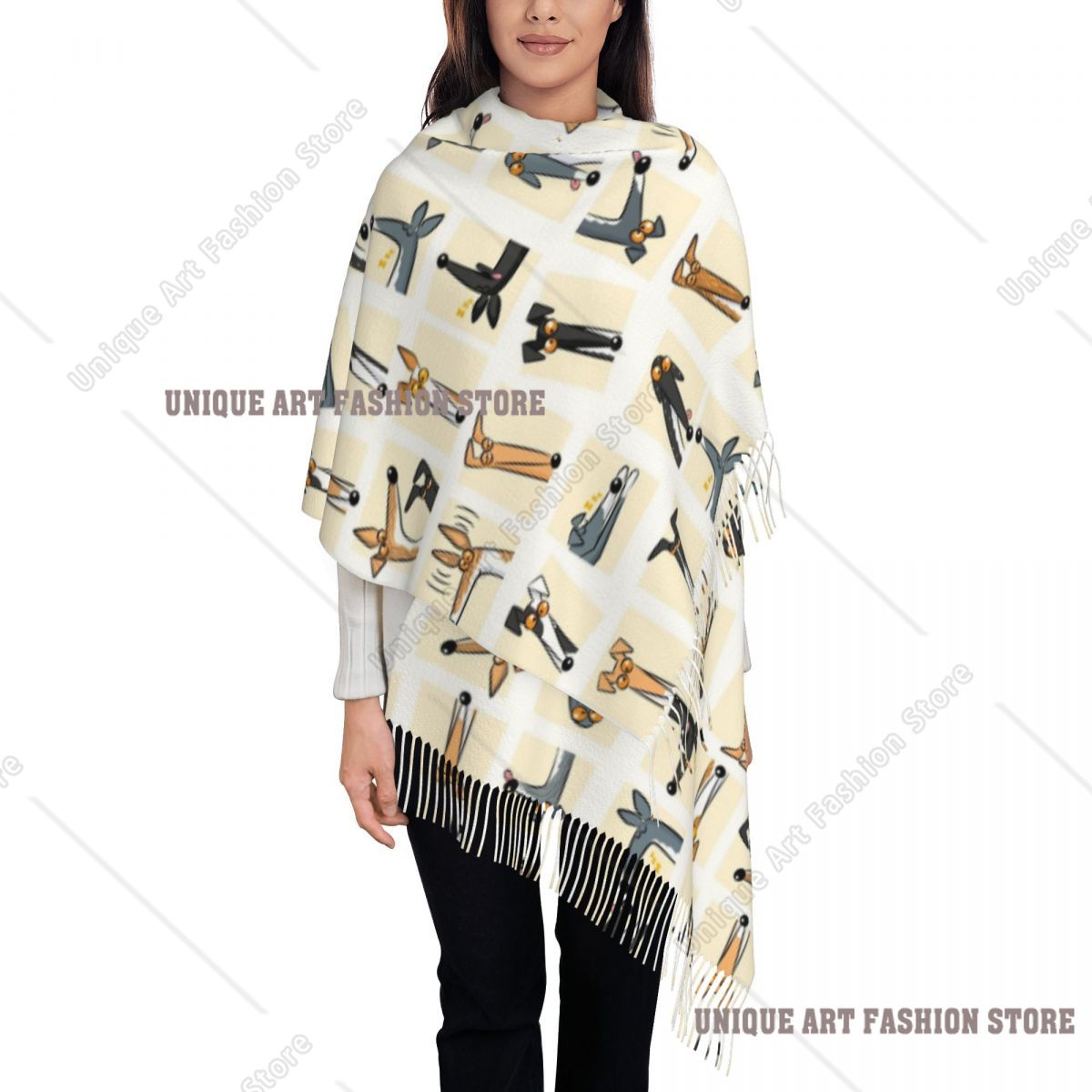 Women's Tassel Scarf Heads Up  - Pashmina Wrap Large ulasan dan harga