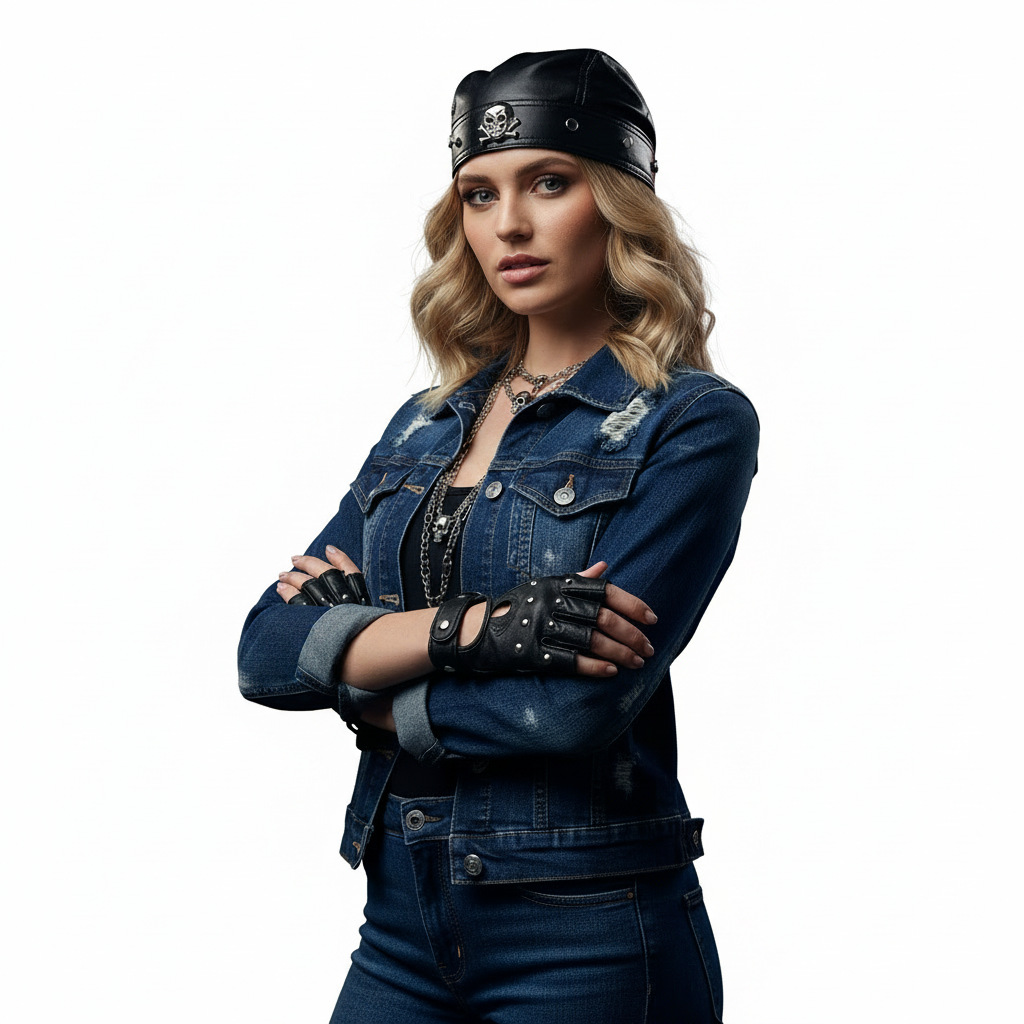 PU Leather Black Biker Adjusta - Bandana Doo Rag ulasan dan harga