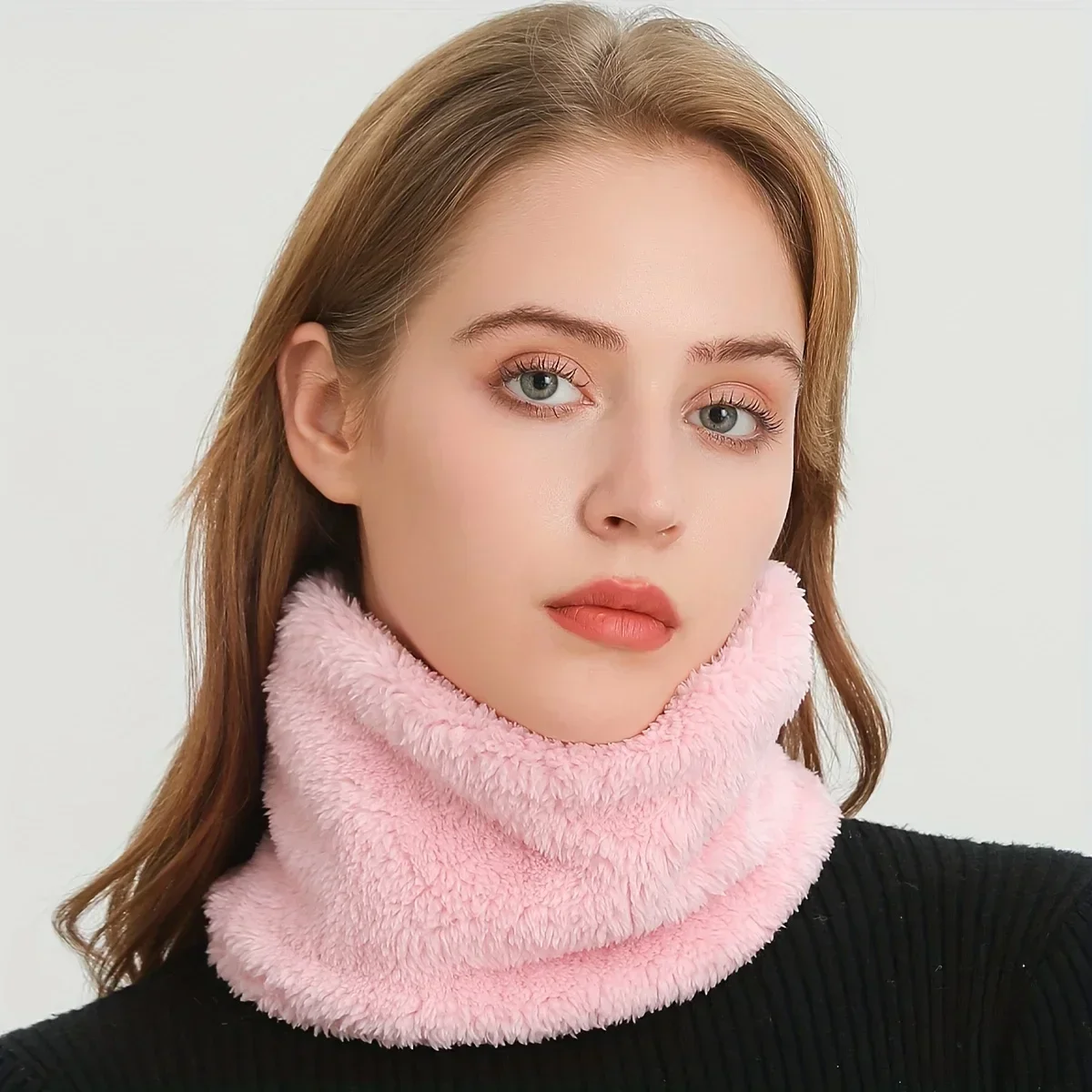Windproof Plush Infinity Scarf - Infinity Scarf Knit ulasan dan harga