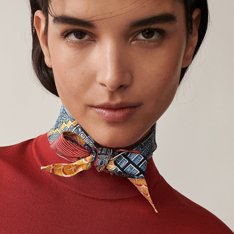 100% Silk Ring Scarf Neckerchi - Ascot Neck Scarf ulasan dan harga
