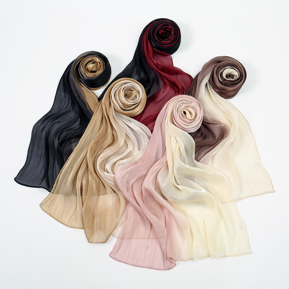 Gradient Twinkle Silk Hijab Sc - Head Wrap Turban ulasan dan harga