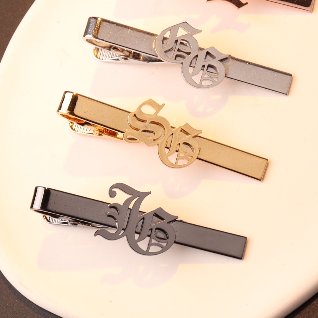 Custom Name Initials Tie Clip  - Tie Clip Silver ulasan dan harga