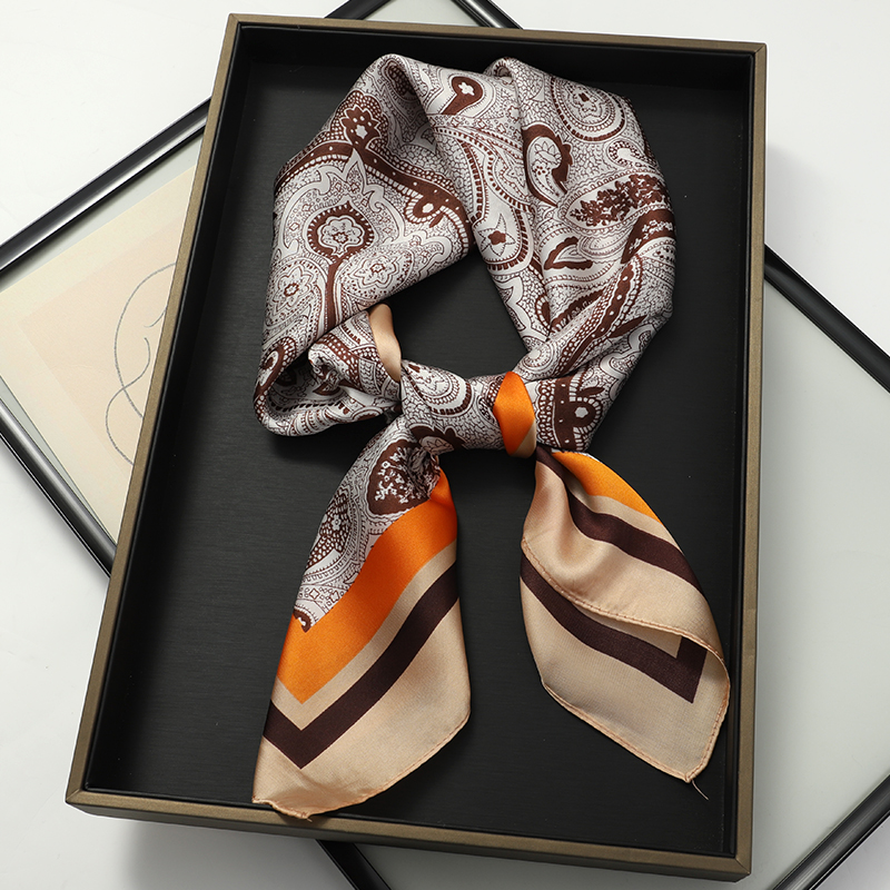 Luxury Spring Silk Scarf Women - Silk Tie Striped ulasan dan harga
