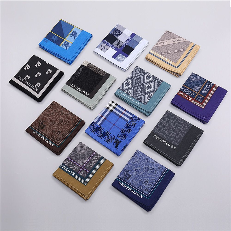 3Pcs Men's Pure Cotton Printed - Handkerchief Cotton Men ulasan dan harga