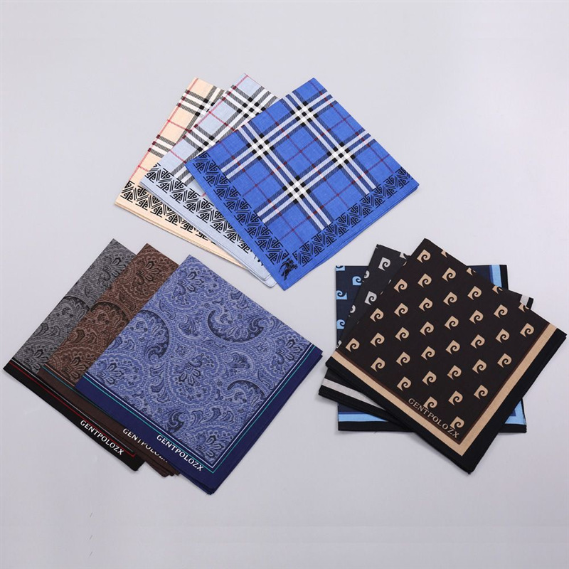 3Pcs Men's Pure Cotton Printed - Handkerchief Cotton Men ulasan dan harga
