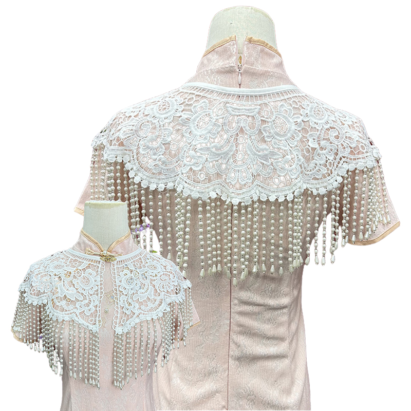 Vintage Pearl Tassel Shawl Anc - Stole Wedding Shawl ulasan dan harga