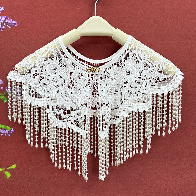 Vintage Pearl Tassel Shawl Anc - Stole Wedding Shawl ulasan dan harga
