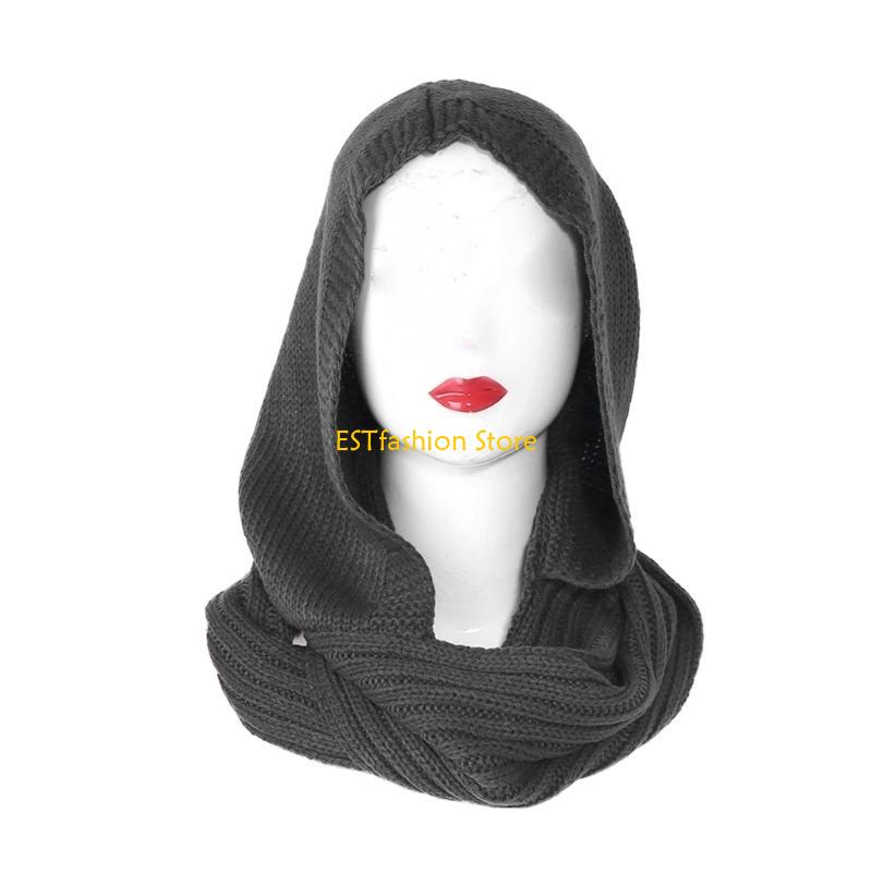 Y5GC Women Rib Knit for Infini - Infinity Scarf Knit ulasan dan harga