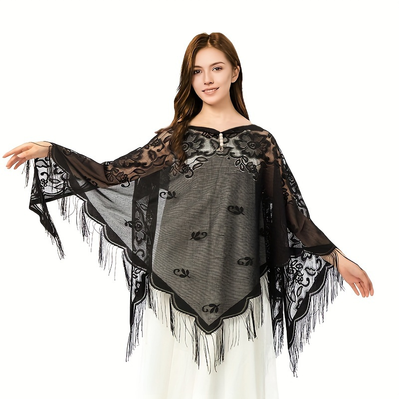New Embroidery Lace Scarf Shaw - Stole Wedding Shawl ulasan dan harga
