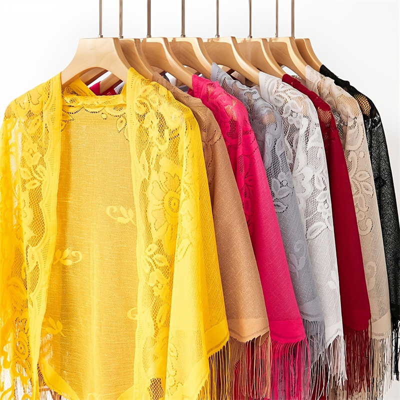 New Embroidery Lace Scarf Shaw - Stole Wedding Shawl ulasan dan harga