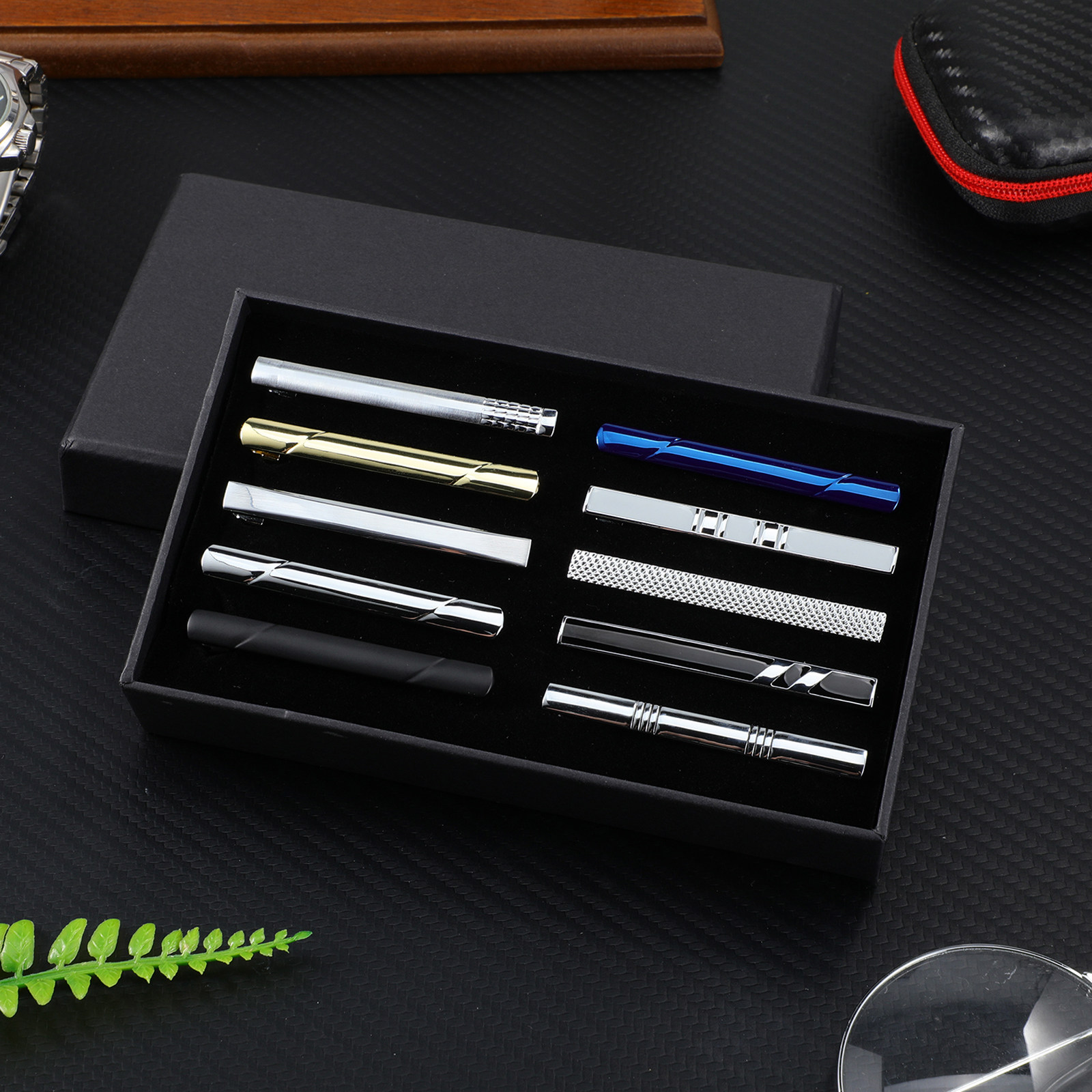 10Pcs Tie Clip Pin Set Classic - Tie Bar Set Gift ulasan dan harga