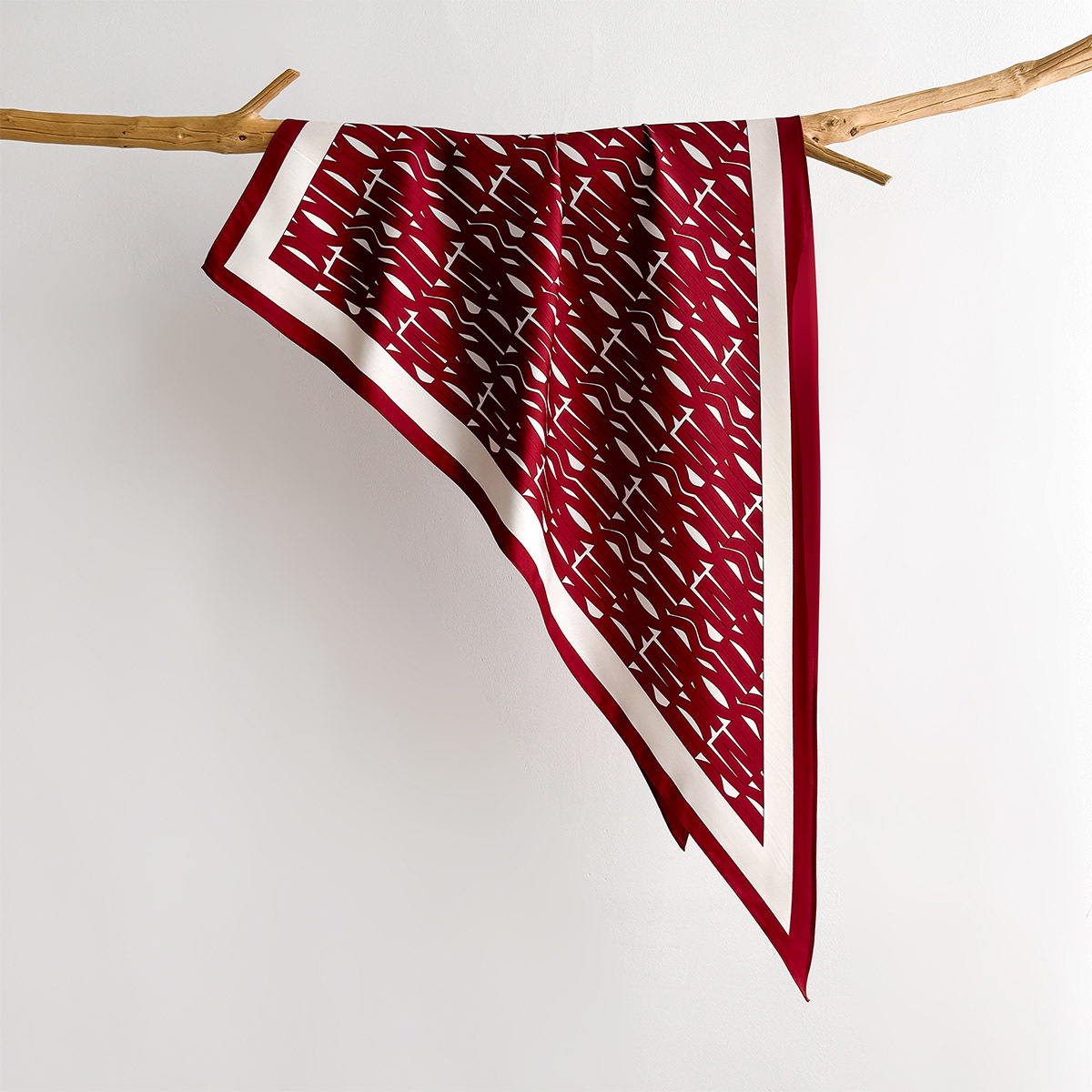 Spring Printed Square Scarf Fo - Scarf Silk Square ulasan dan harga
