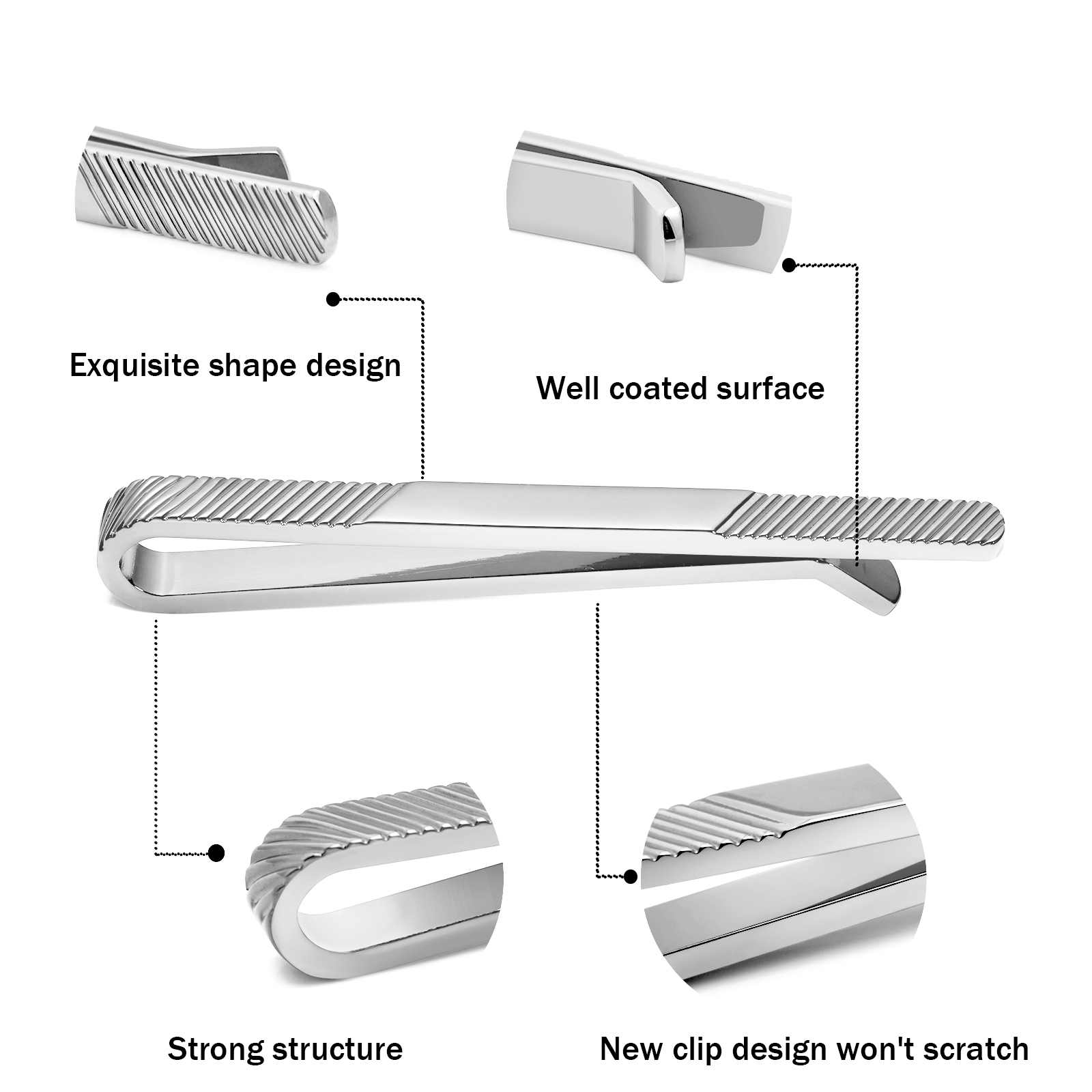 TAIGRAMA 2.5 inch Tie Clip for - Tie Bar Set Gift ulasan dan harga