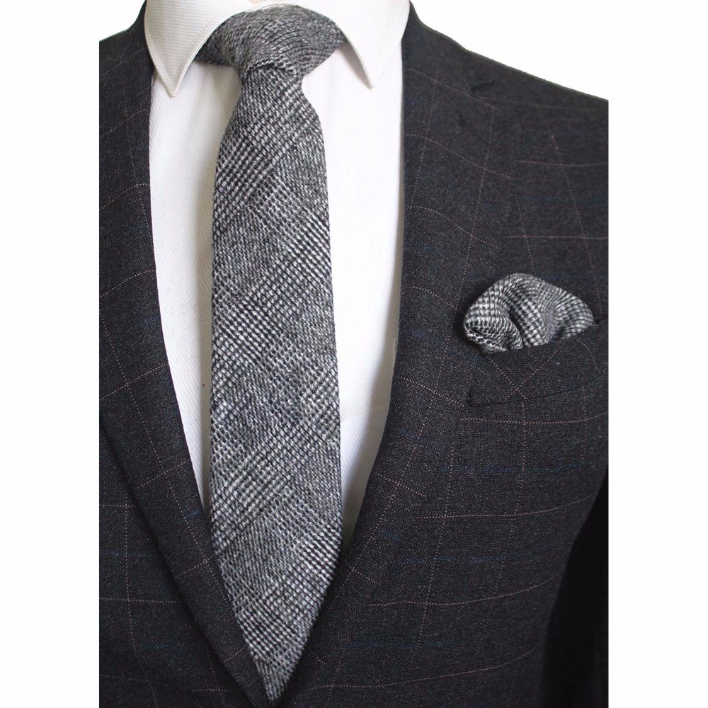 Ricnais 8cm Wool Necktie Solid - Handkerchief Cotton Men ulasan dan harga