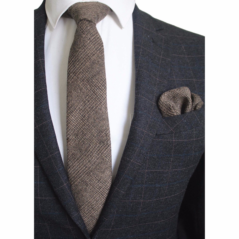 Ricnais 8cm Wool Necktie Solid - Handkerchief Cotton Men ulasan dan harga