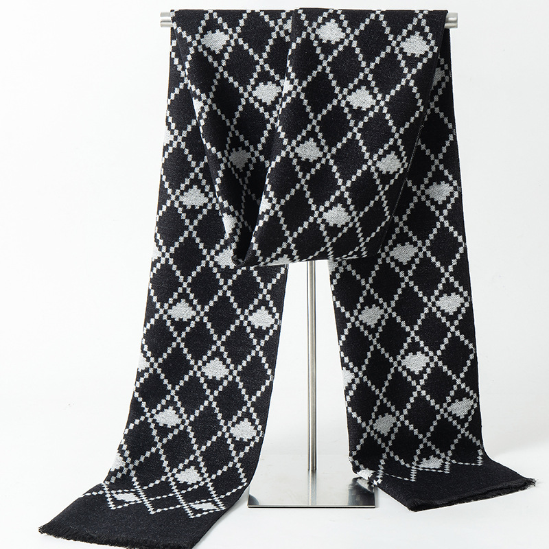 Designer Brand Plaid Winter Me - Muffler Men Wool ulasan dan harga