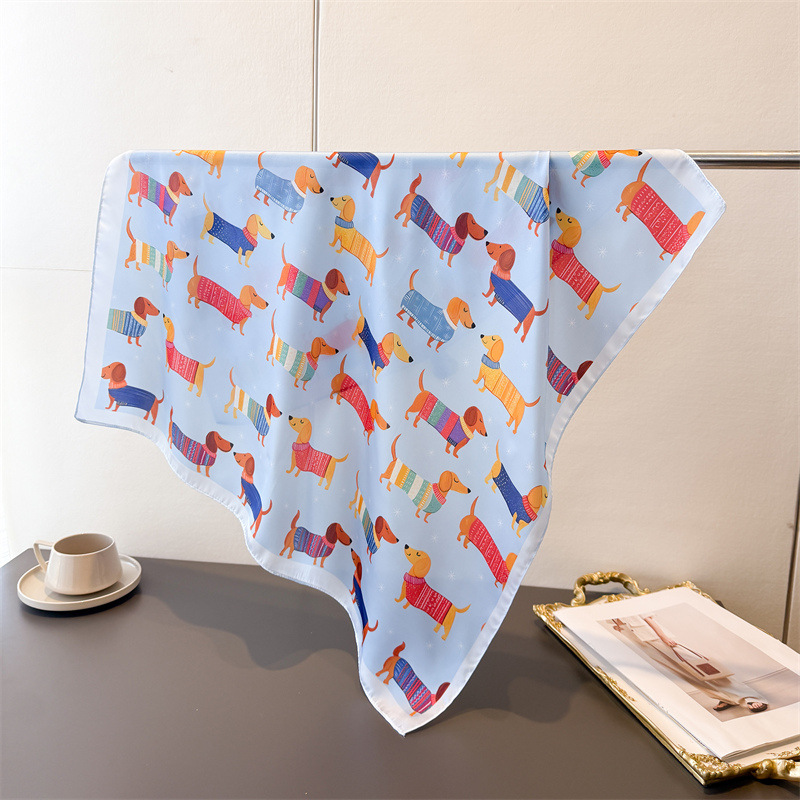 Ladies Cotton Dog Printed Squa - Bandana Cotton ulasan dan harga