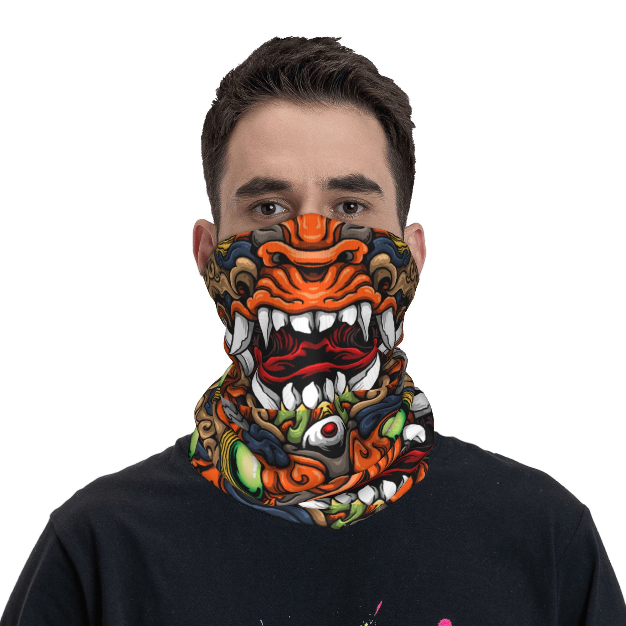 Custom Samurai Demon Oni Winte - Neck Warmer Tube ulasan dan harga