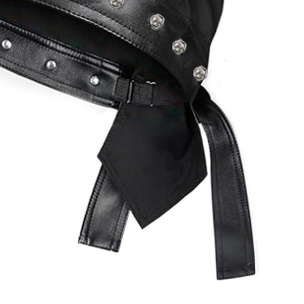 New PU Leather Black Biker Cap - Bandana Doo Rag ulasan dan harga