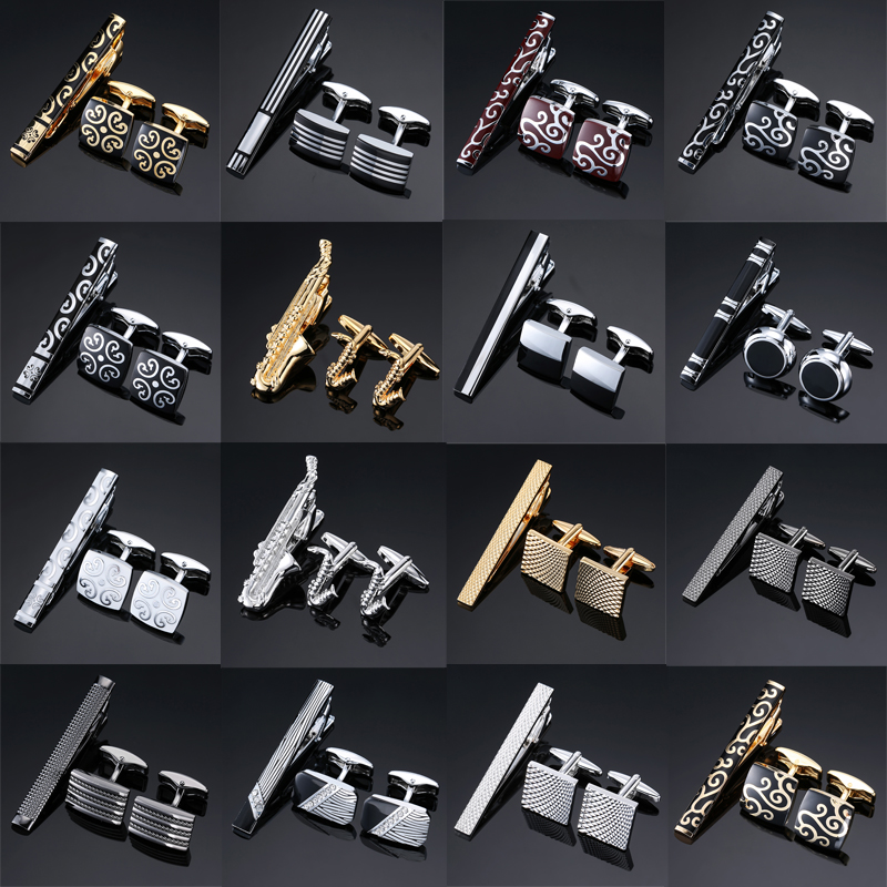 High Quality Cuff links neckti - Tie Bar Set Gift ulasan dan harga
