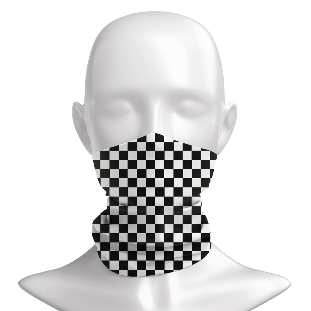 Checkered Ska Printed Headband - Neck Warmer Tube ulasan dan harga